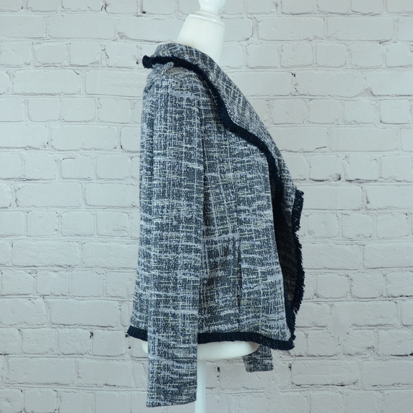 NWT RACHEL ZOE Tweed & Fringe Blazer - Picture 5 of 8